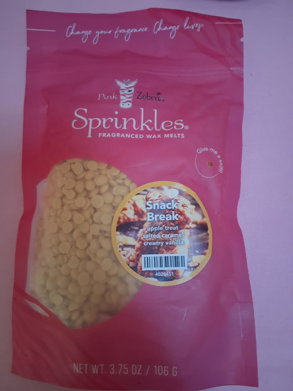 Pink Zebra Sprinkles Wax Melts - Pink & Yellow Snack Break